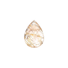 COPPER RUTILE QUARTZ CUT PEAR 7X5MM 0.63 Cts.