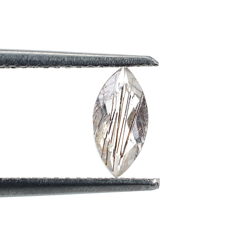 COPPER RUTILE QUARTZ CUT MARQUISE 8X4MM 0.45 Cts.