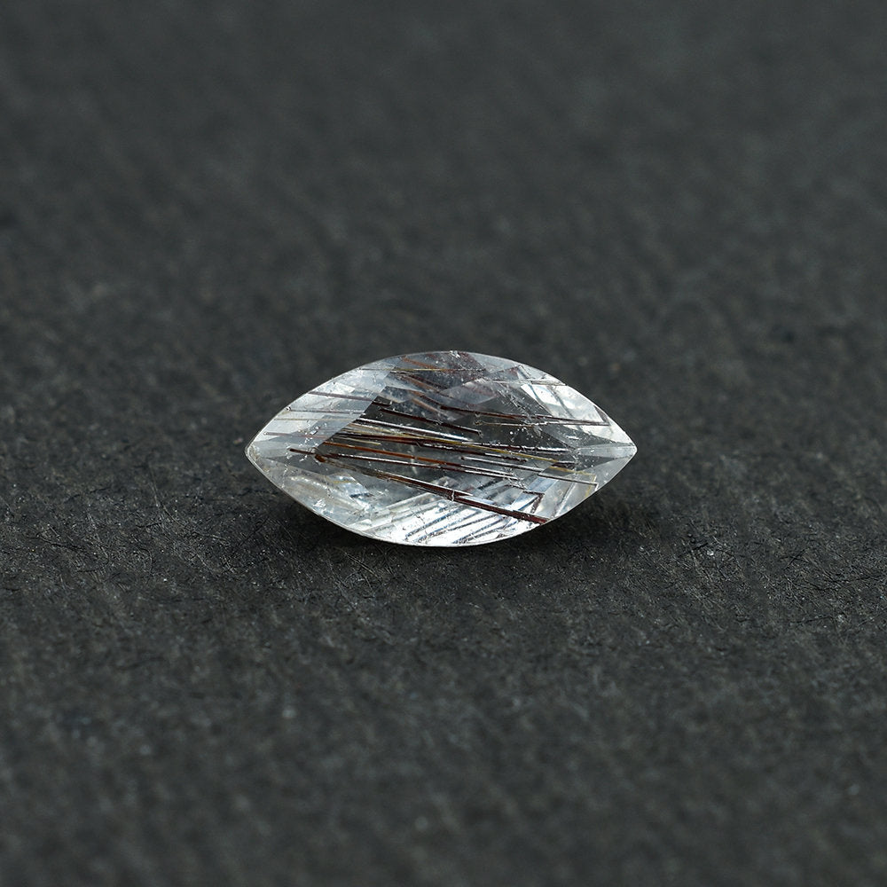 COPPER RUTILE QUARTZ CUT MARQUISE 8X4MM 0.45 Cts.