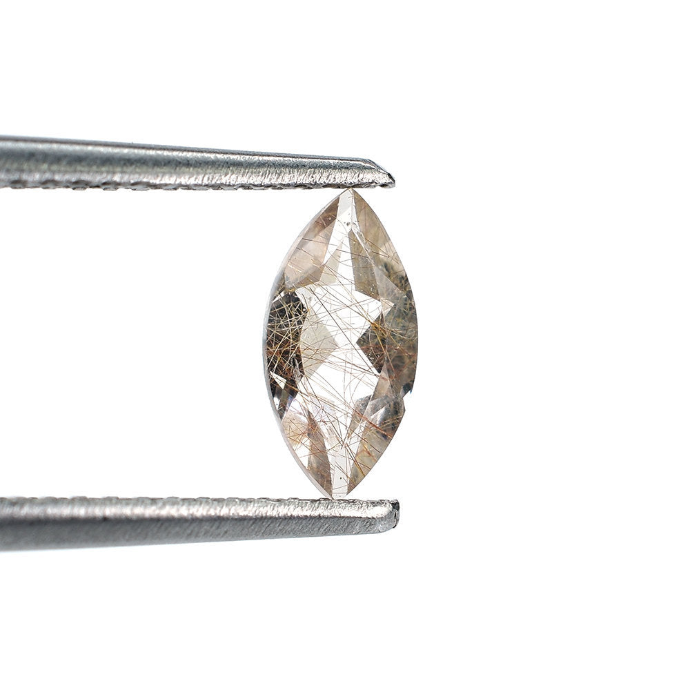 COPPER RUTILE QUARTZ CUT MARQUISE 8X4MM 0.47 Cts.