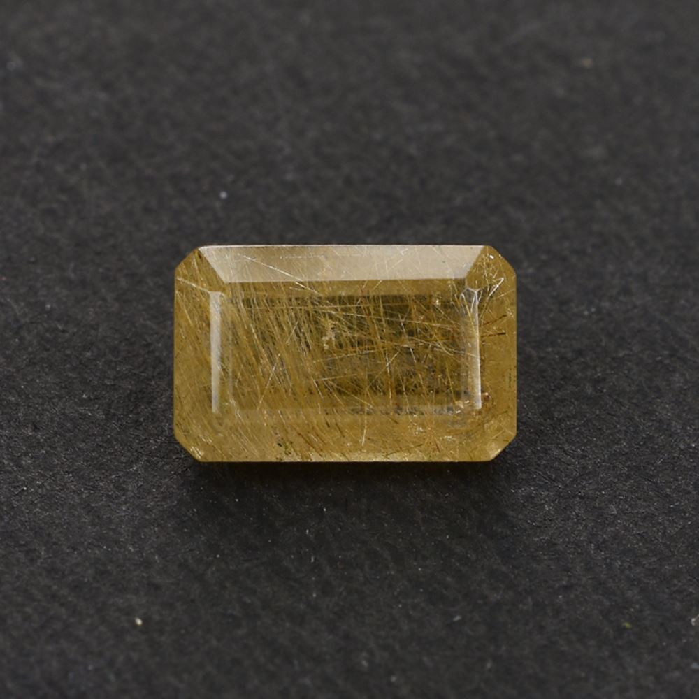 QUARTZ RUTILE COPPER STEP CUT OCTAGON 11X7 MM 3.09 Cts.