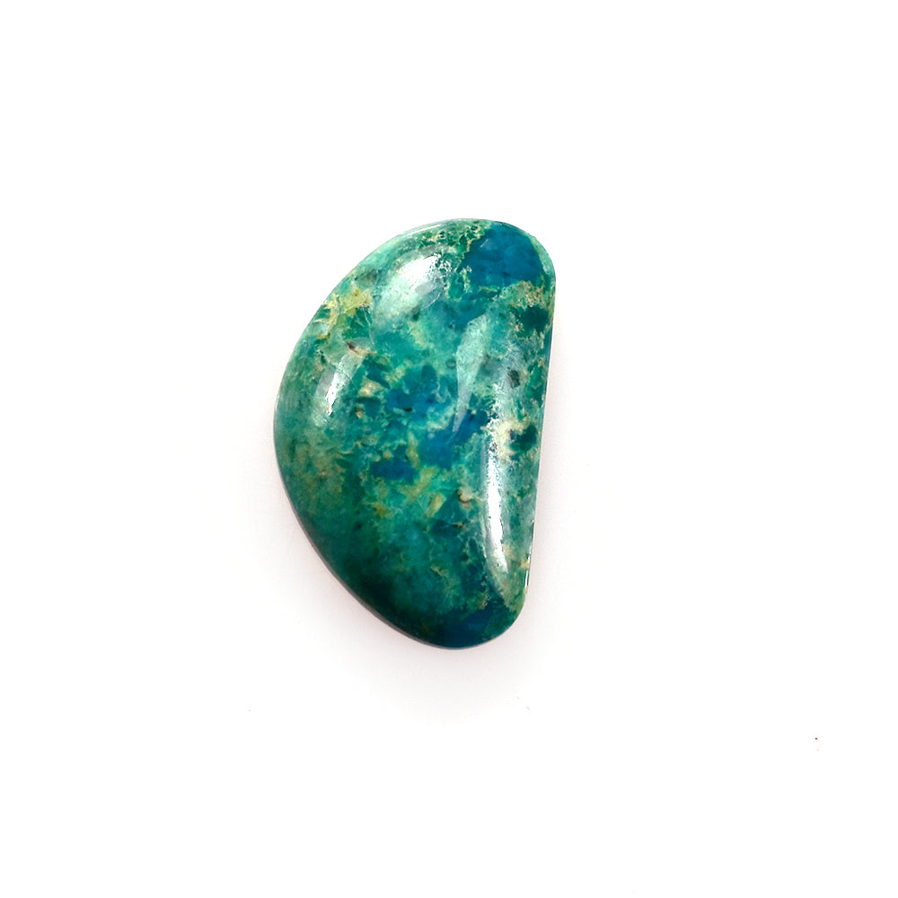 CHRYSOCOLLA PLAIN D SHAPE CAB 15.00X9.00 MM 2.71 CTS