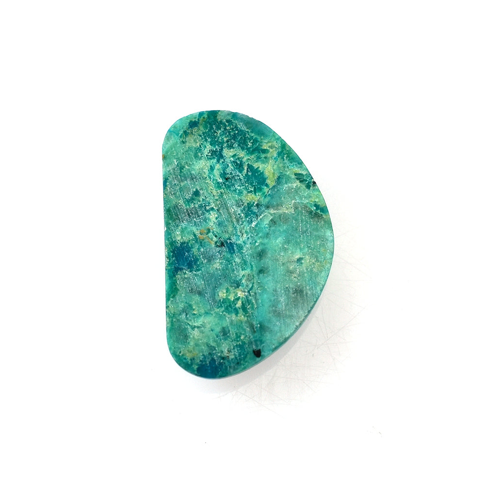 CHRYSOCOLLA PLAIN D SHAPE CAB 15.00X9.00 MM 2.71 CTS