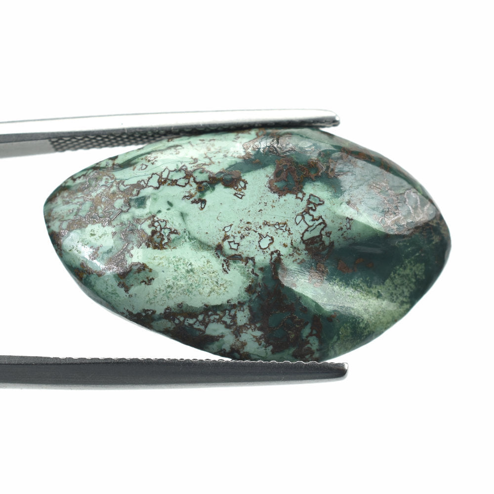 CHRYSOCOLLA CARVED SMOOTH NUGGET 28X16MM 15.09 Cts.