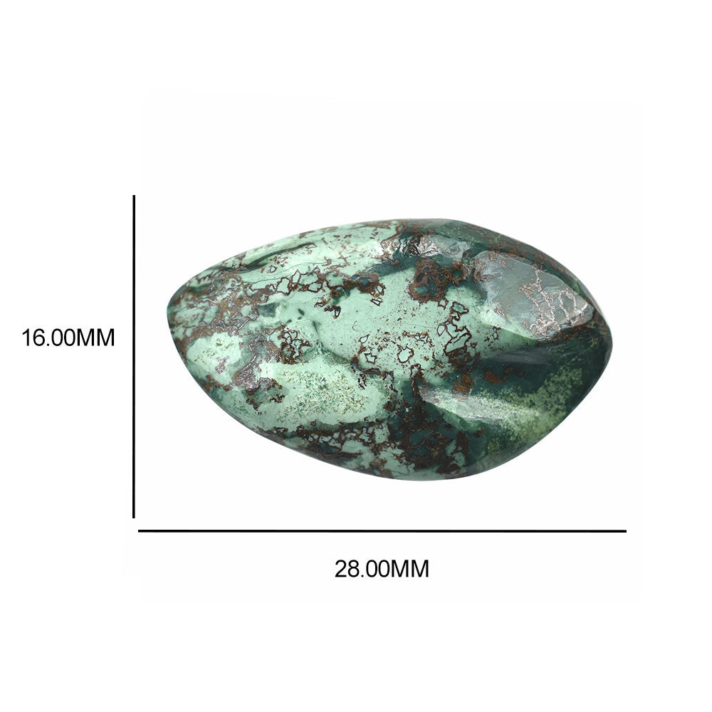 CHRYSOCOLLA CARVED SMOOTH NUGGET 28X16MM 15.09 Cts.
