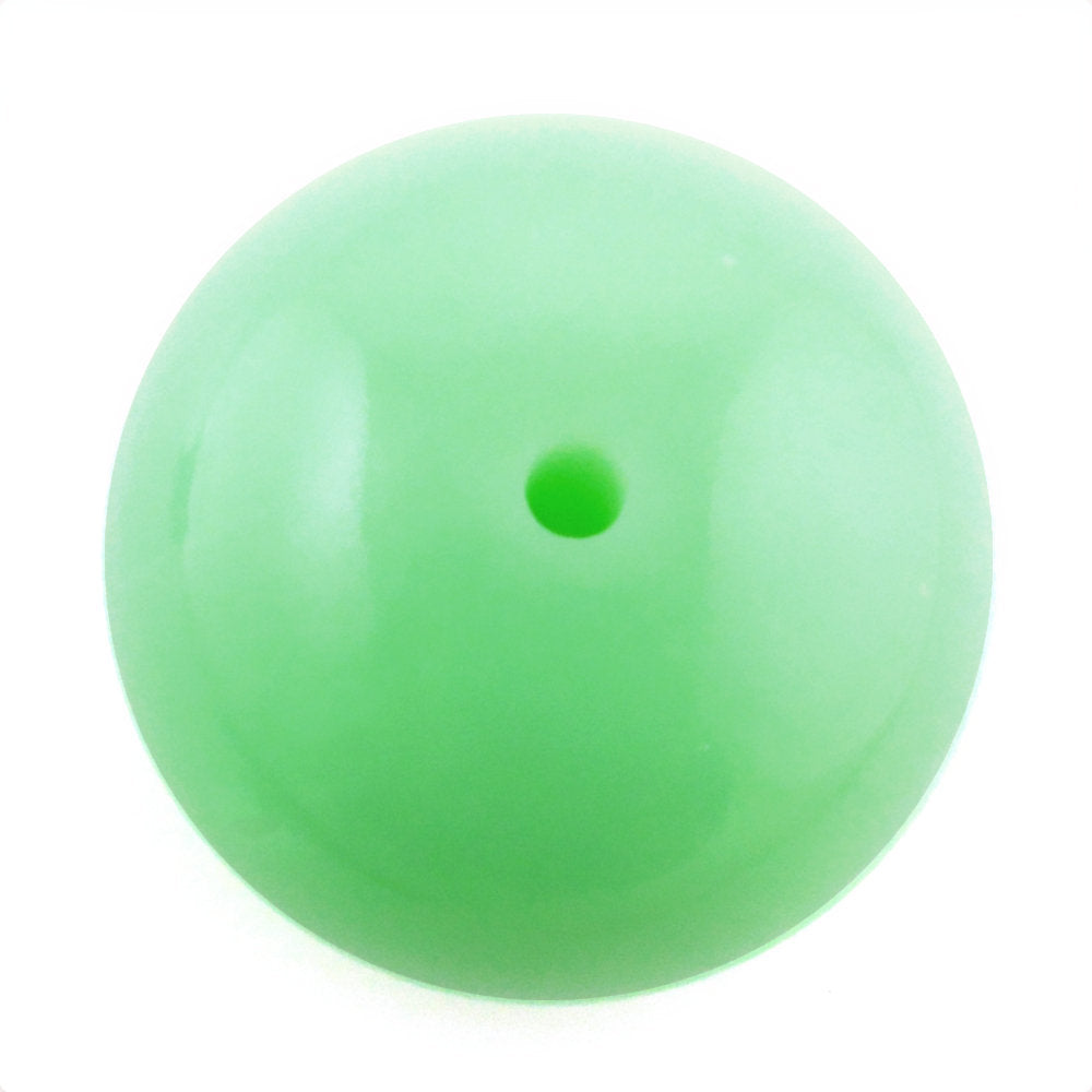 MINT CHRYSOPRASE PLAIN ROUNDEL BEADS (FULL DRILL 0.80MM) 13.50MM 11.38 Cts.