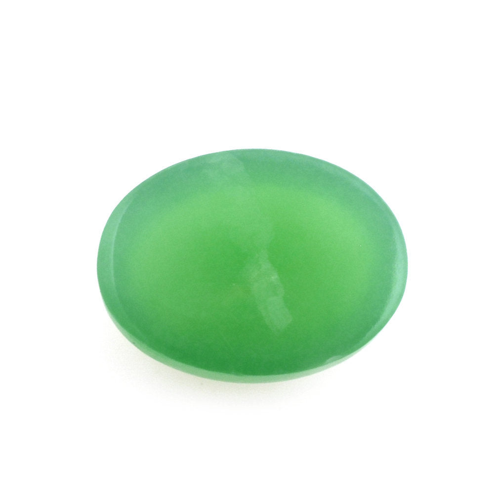 NATURAL CHRYSOPRASE OVAL CAB 8X6MM 1.22 Cts.