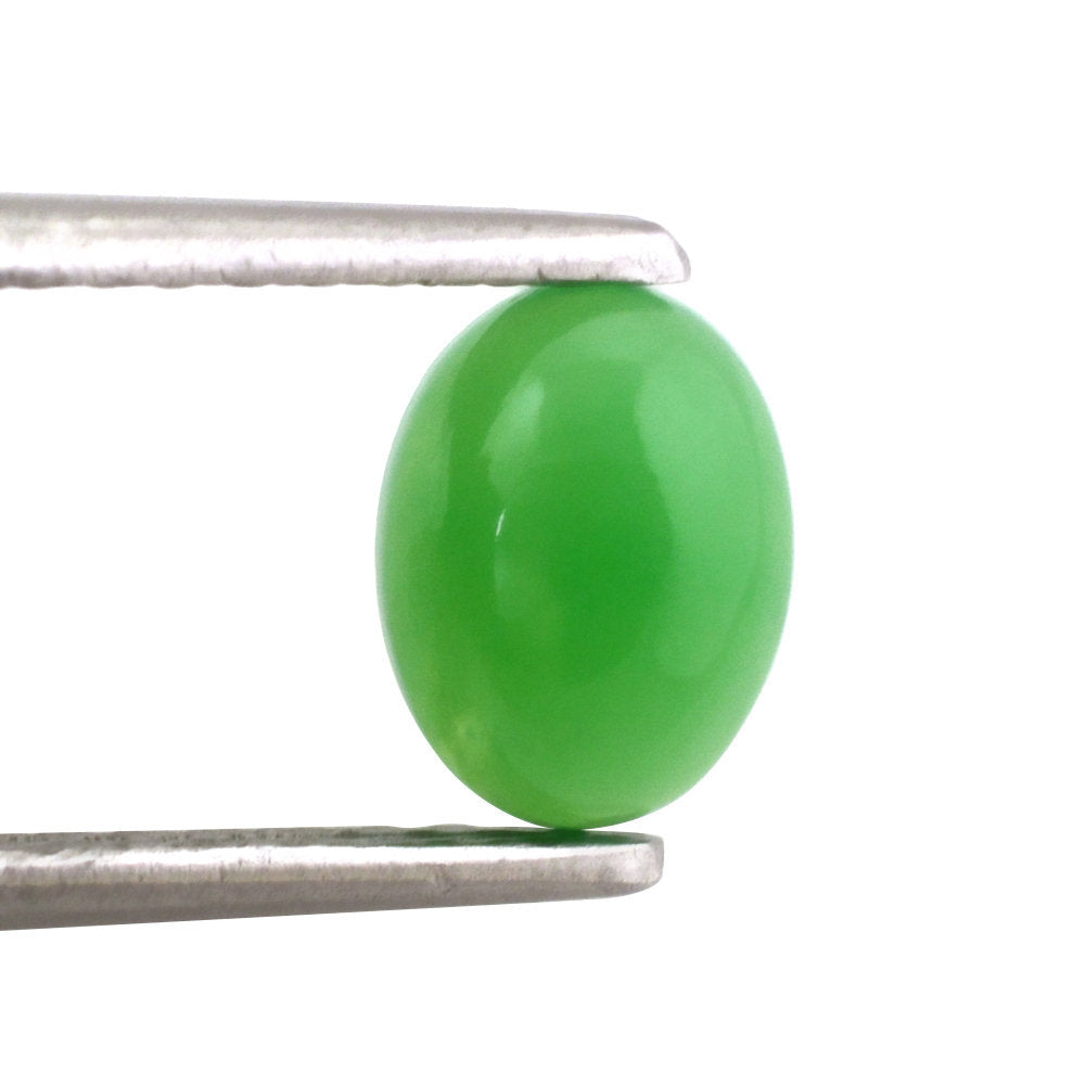 NATURAL CHRYSOPRASE OVAL CAB 8X6MM 1.22 Cts.