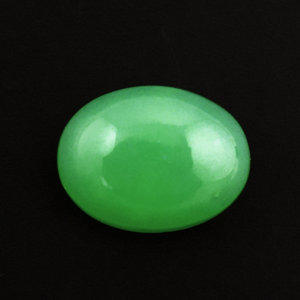 NATURAL CHRYSOPRASE OVAL CAB 8X6MM 1.22 Cts.