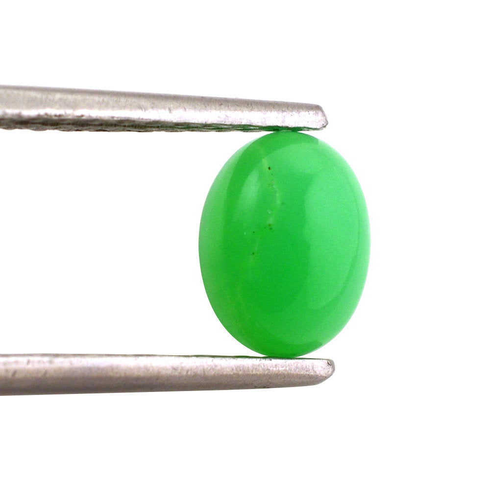 NATURAL CHRYSOPRASE OVAL CAB 8X6MM 1.20 Cts.