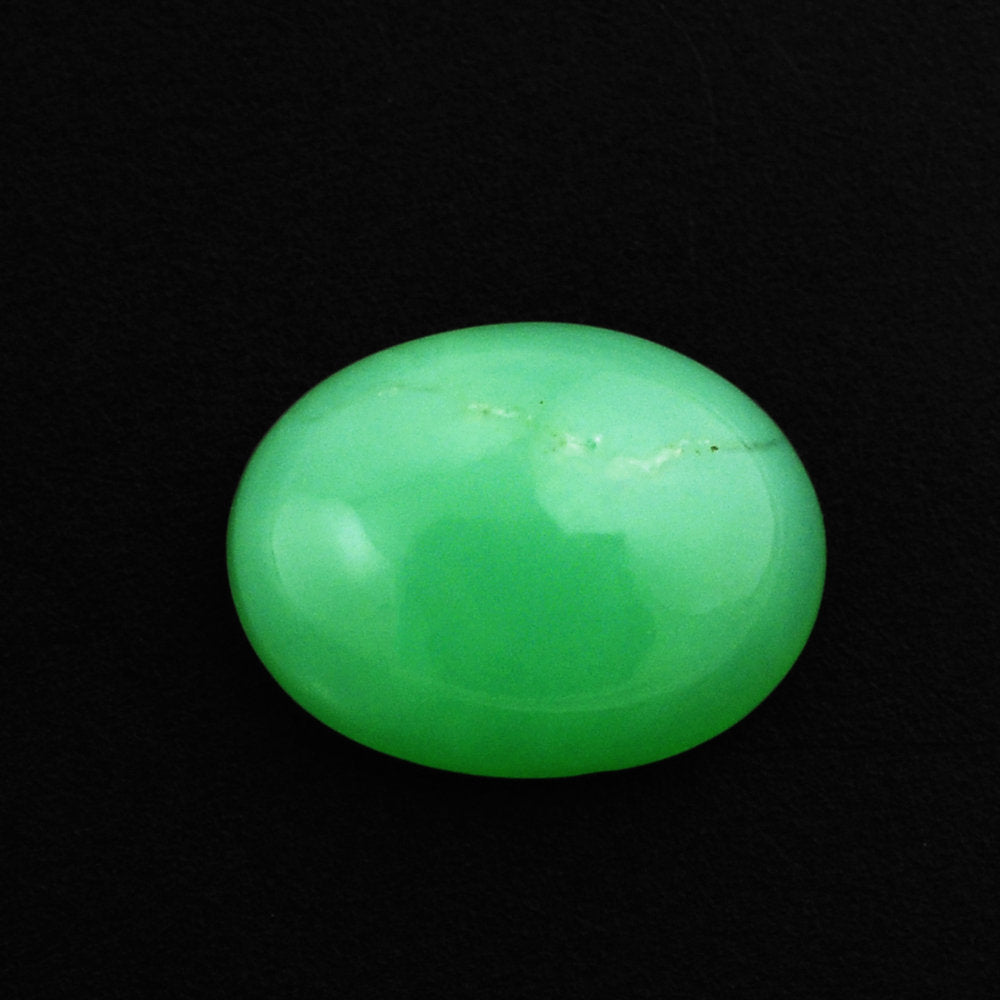 NATURAL CHRYSOPRASE OVAL CAB 8X6MM 1.20 Cts.