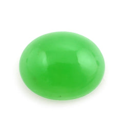 NATURAL CHRYSOPRASE OVAL CAB 10X8MM 2.63 Cts.