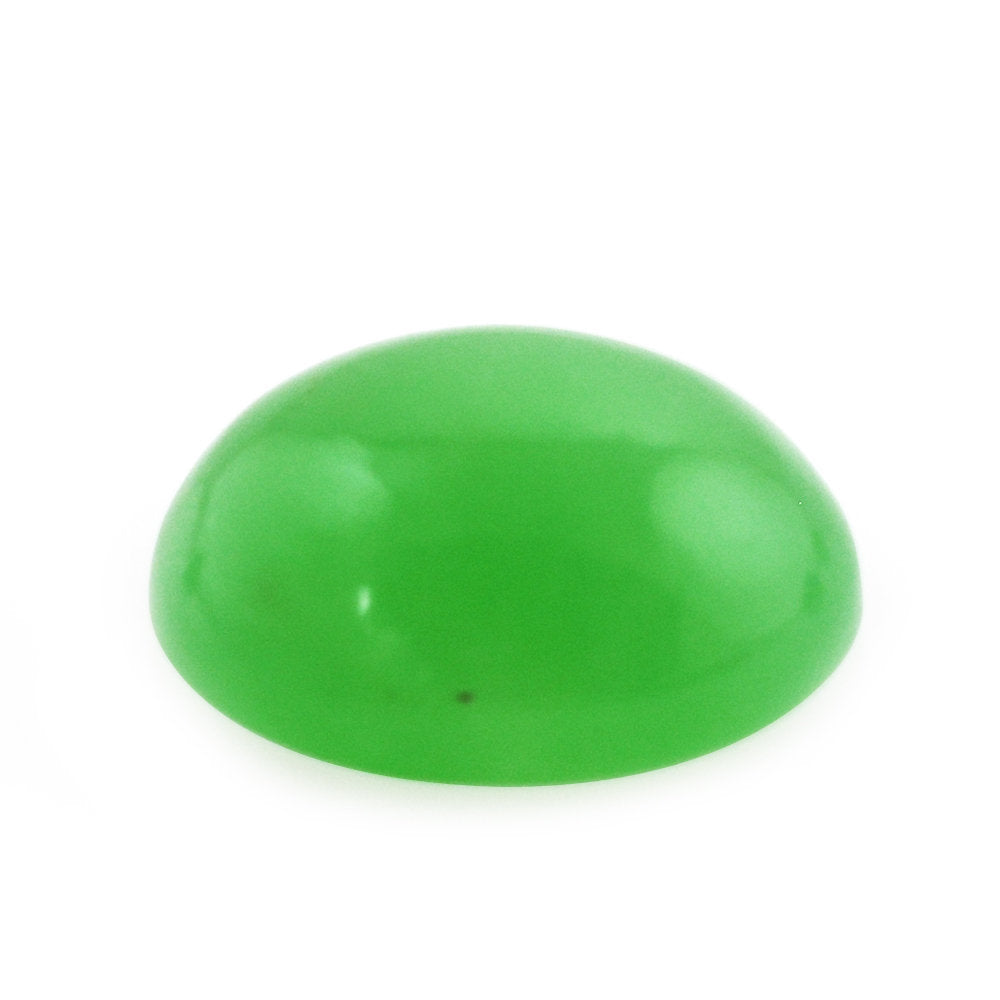 NATURAL CHRYSOPRASE OVAL CAB 10X8MM 2.63 Cts.