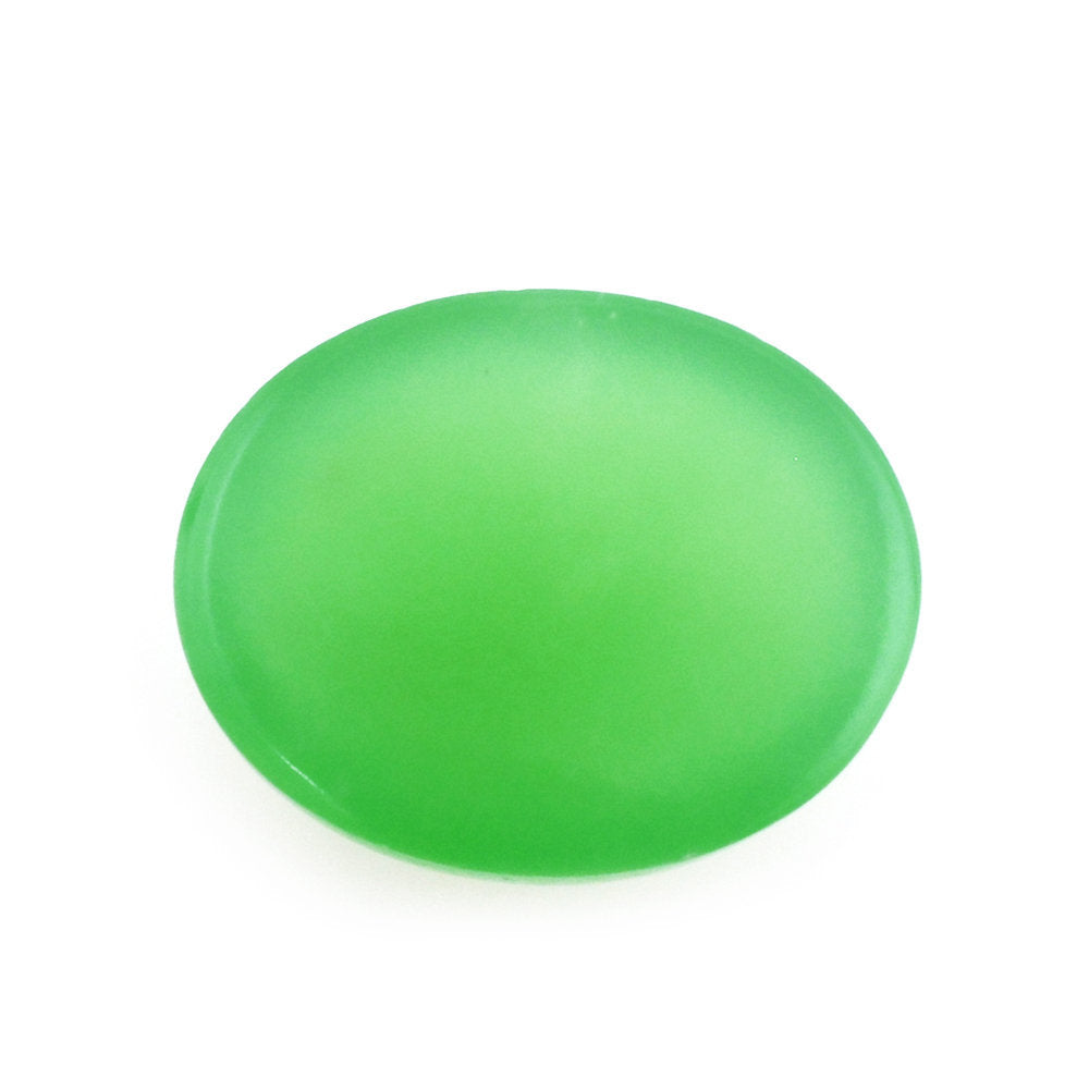 NATURAL CHRYSOPRASE OVAL CAB 10X8MM 2.63 Cts.