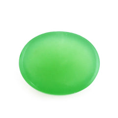 NATURAL CHRYSOPRASE OVAL CAB 10X8MM 2.63 Cts.
