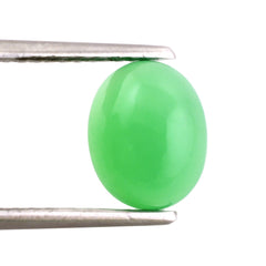 NATURAL CHRYSOPRASE OVAL CAB 10X8MM 2.57 Cts.