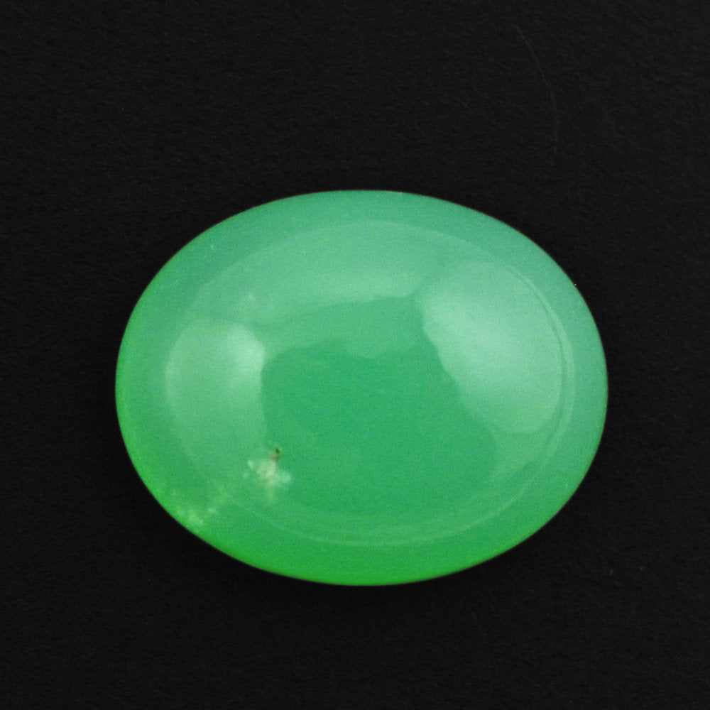 NATURAL CHRYSOPRASE OVAL CAB 10X8MM 2.51 Cts.