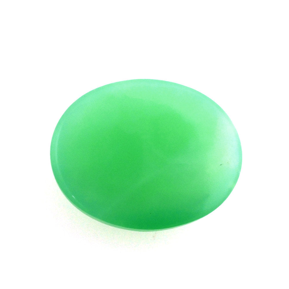 NATURAL CHRYSOPRASE OVAL CAB 10X8MM 2.55 Cts.