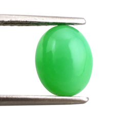 NATURAL CHRYSOPRASE OVAL CAB 10X8MM 2.55 Cts.