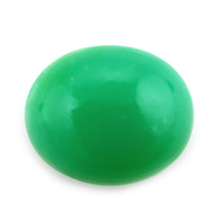 NATURAL CHRYSOPRASE OVAL CAB 12X10MM 4.51 Cts.