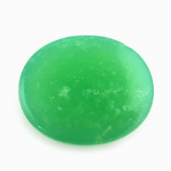 NATURAL CHRYSOPRASE OVAL CAB 12X10MM 4.79 Cts.