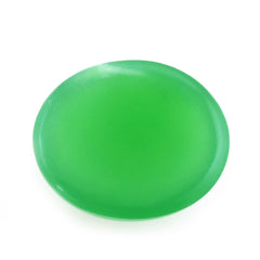 NATURAL CHRYSOPRASE OVAL CAB 12X10MM (MEDIUM/CLEAN) 4.63 Cts.