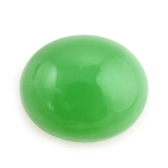 NATURAL CHRYSOPRASE OVAL CAB 12X10MM 4.59 Cts.