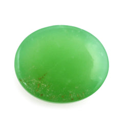 NATURAL CHRYSOPRASE OVAL CAB 12X10MM 4.59 Cts.