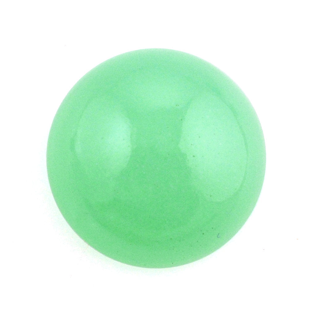 NATURAL CHRYSOPRASE ROUND CAB 10MM 3.86 Cts.