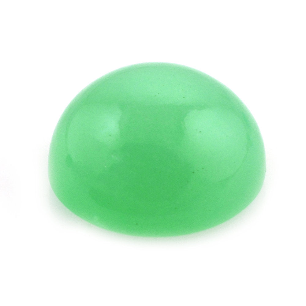 NATURAL CHRYSOPRASE ROUND CAB 10MM 3.86 Cts.
