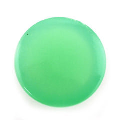 NATURAL CHRYSOPRASE ROUND CAB 10MM 3.86 Cts.
