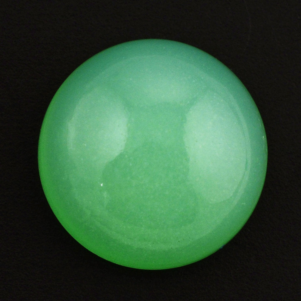 NATURAL CHRYSOPRASE ROUND CAB 10MM 3.86 Cts.
