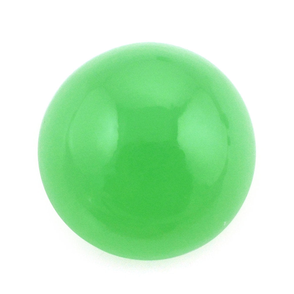 NATURAL CHRYSOPRASE ROUND CAB 10MM 3.82 Cts.
