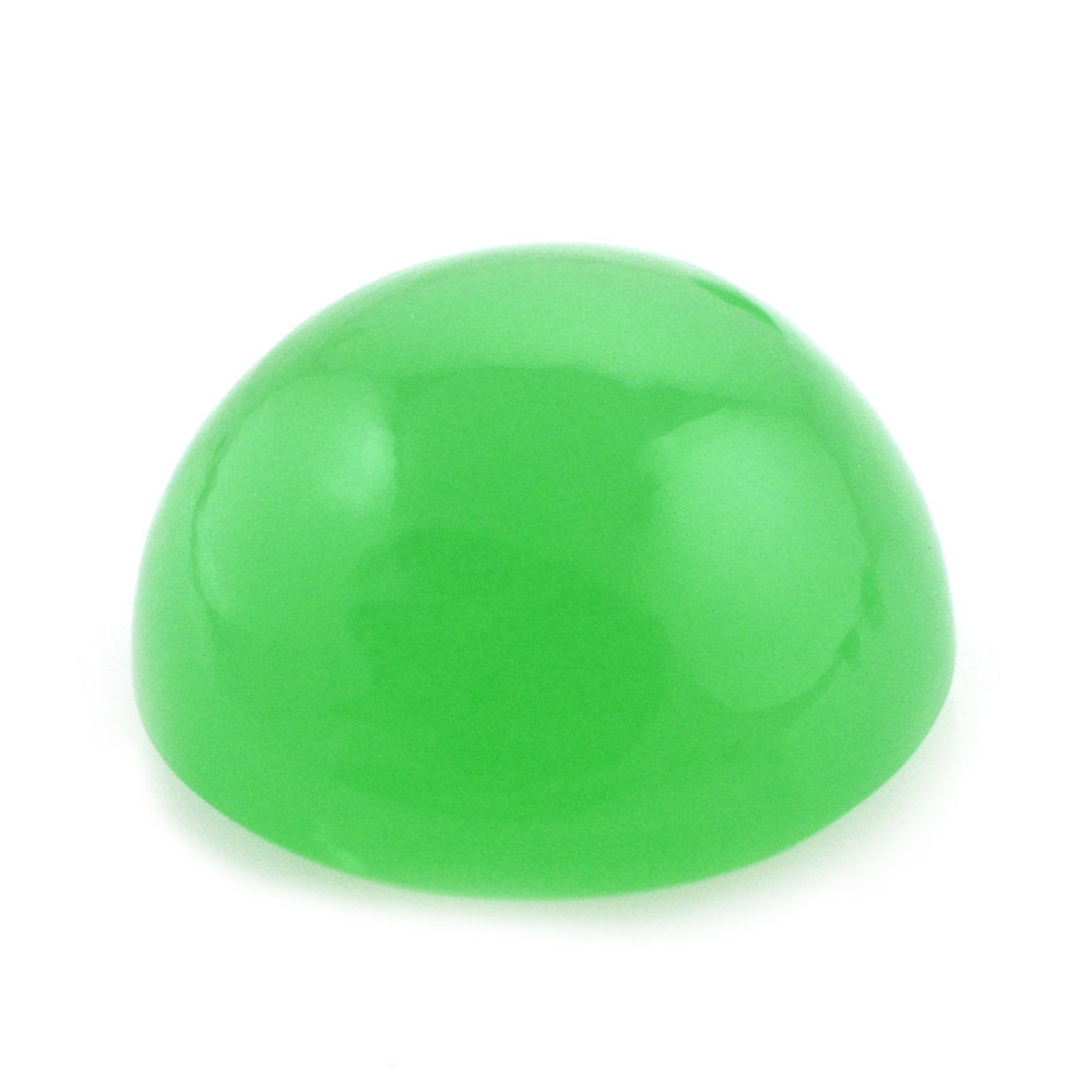 NATURAL CHRYSOPRASE ROUND CAB 10MM 3.82 Cts.