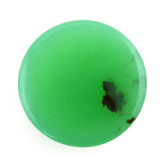 NATURAL CHRYSOPRASE ROUND CAB 10MM 3.78 Cts.