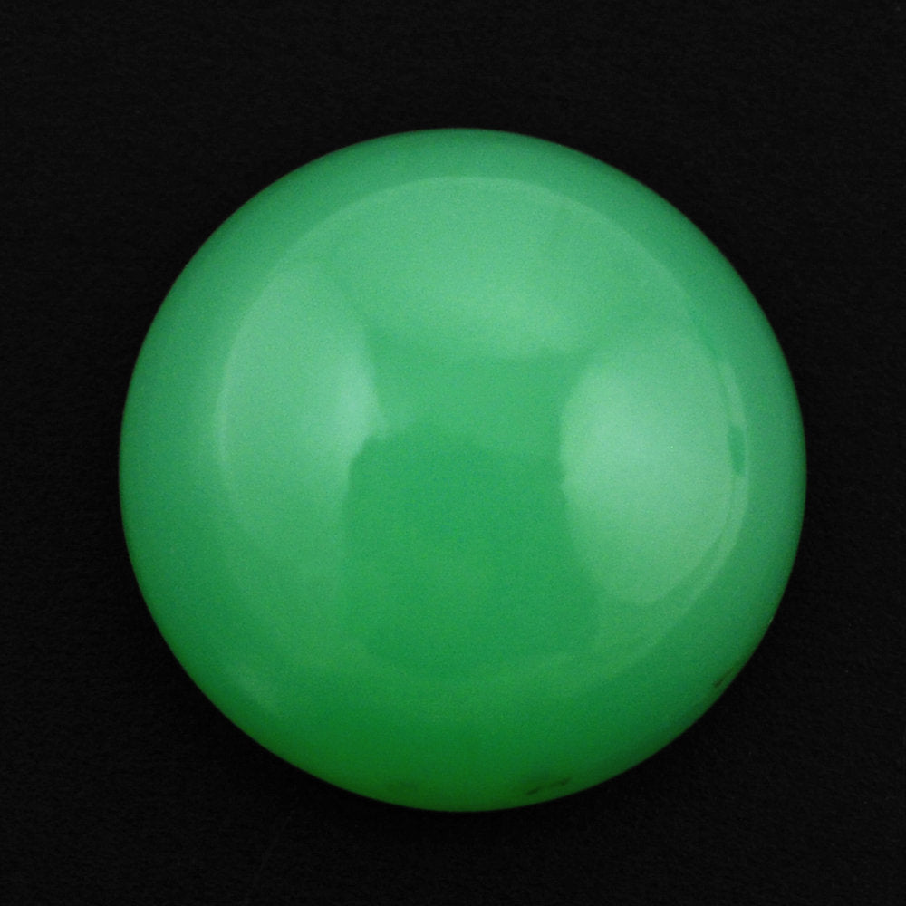 NATURAL CHRYSOPRASE ROUND CAB 10MM 3.78 Cts.