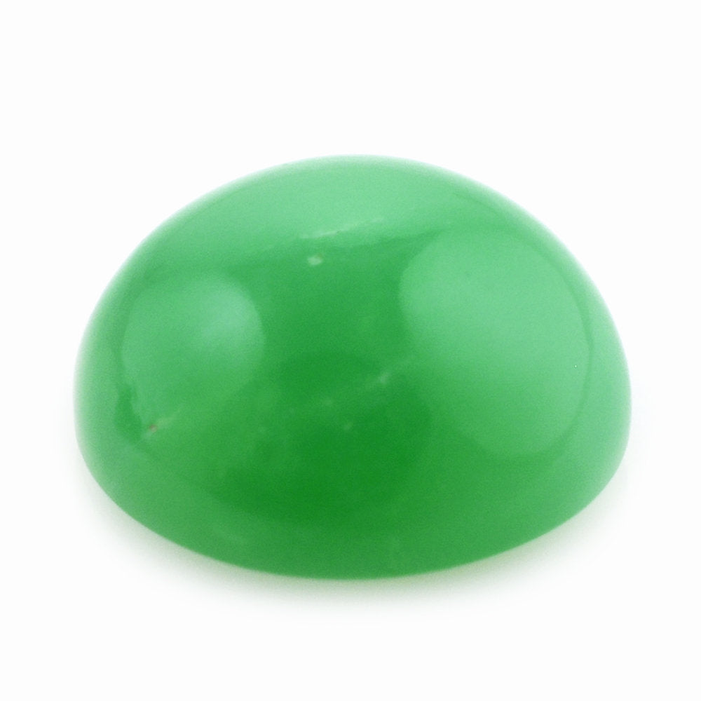 NATURAL CHRYSOPRASE ROUND CAB 12MM 6.33 Cts.