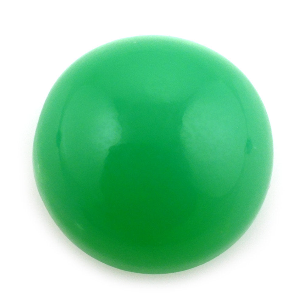 NATURAL CHRYSOPRASE ROUND CAB 12MM 6.88 Cts.