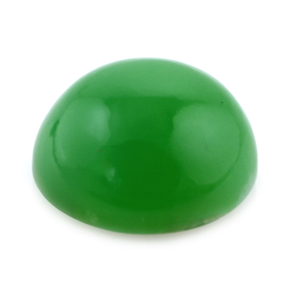 NATURAL CHRYSOPRASE ROUND CAB 12MM 6.45 Cts.