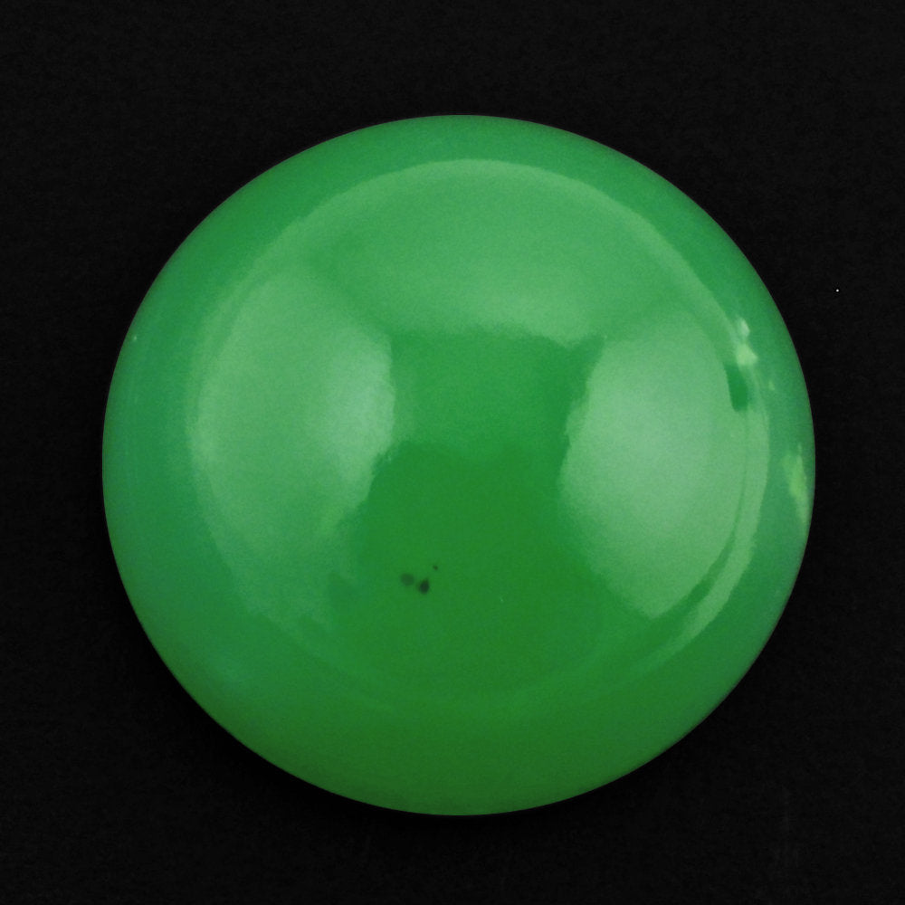 NATURAL CHRYSOPRASE ROUND CAB 12MM 6.45 Cts.
