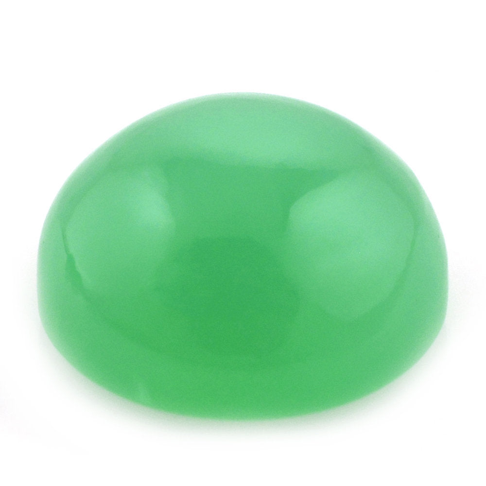 NATURAL CHRYSOPRASE ROUND CAB 12MM 6.67 Cts.