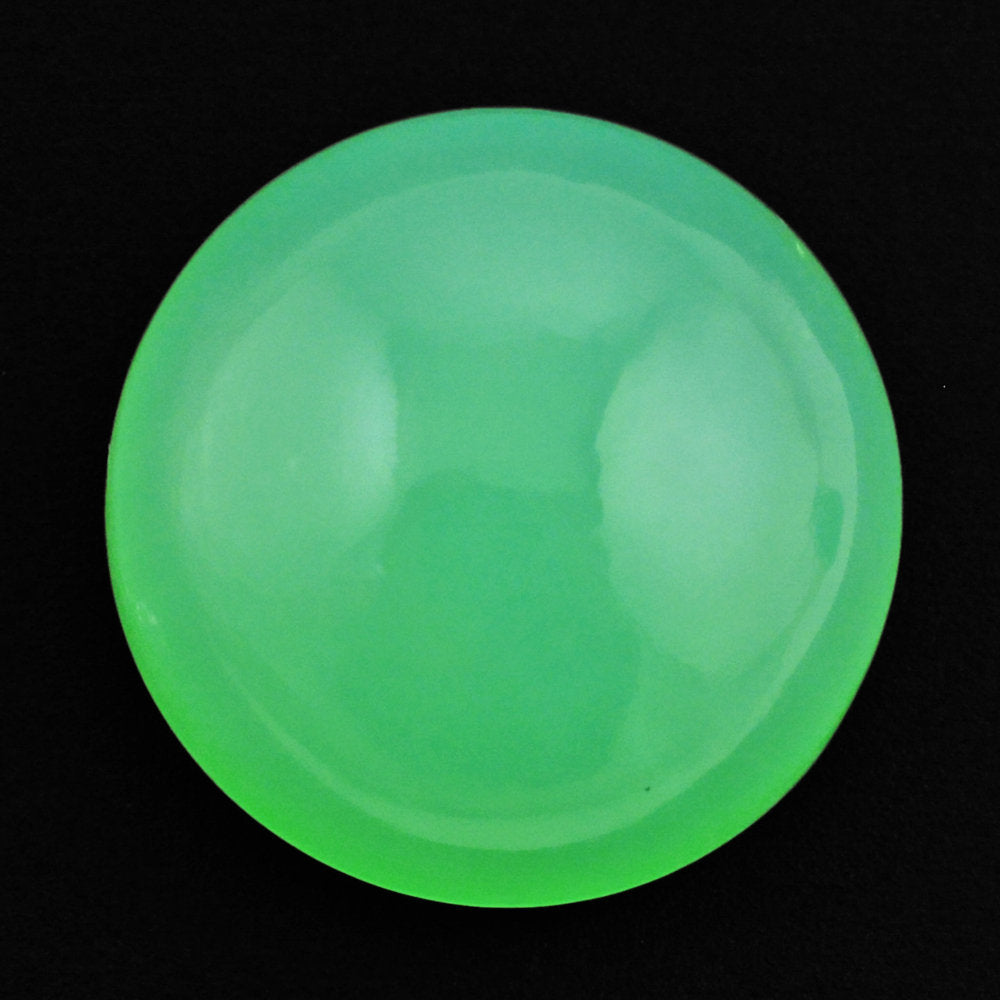 NATURAL CHRYSOPRASE ROUND CAB 12MM 6.67 Cts.