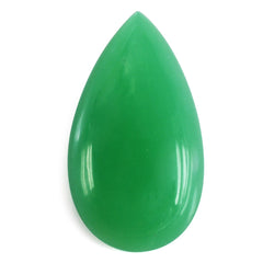 NATURAL CHRYSOPRASE PEAR CAB 25X14MM 19.42 Cts.