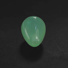 NATURAL CHRYSOPRASE PLAIN DROP (HALF DRILL) 6X4MM 0.68 Cts.