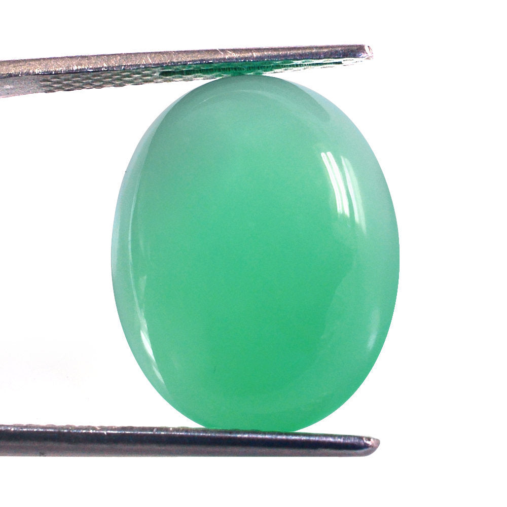 CHRYSOPRASE OVAL CAB 19.50X15.50MM 13.30 Cts.