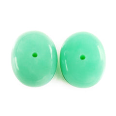 MINT CHRYSOPRASE PLAIN OLIVE SHAPE (HALF DRILL) 14.80X11.90MM 10.95 Cts.