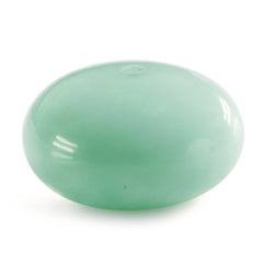 MINT CHRYSOPRASE PLAIN OLIVE SHAPE (HALF DRILL) 14.80X11.90MM 11.23 Cts.