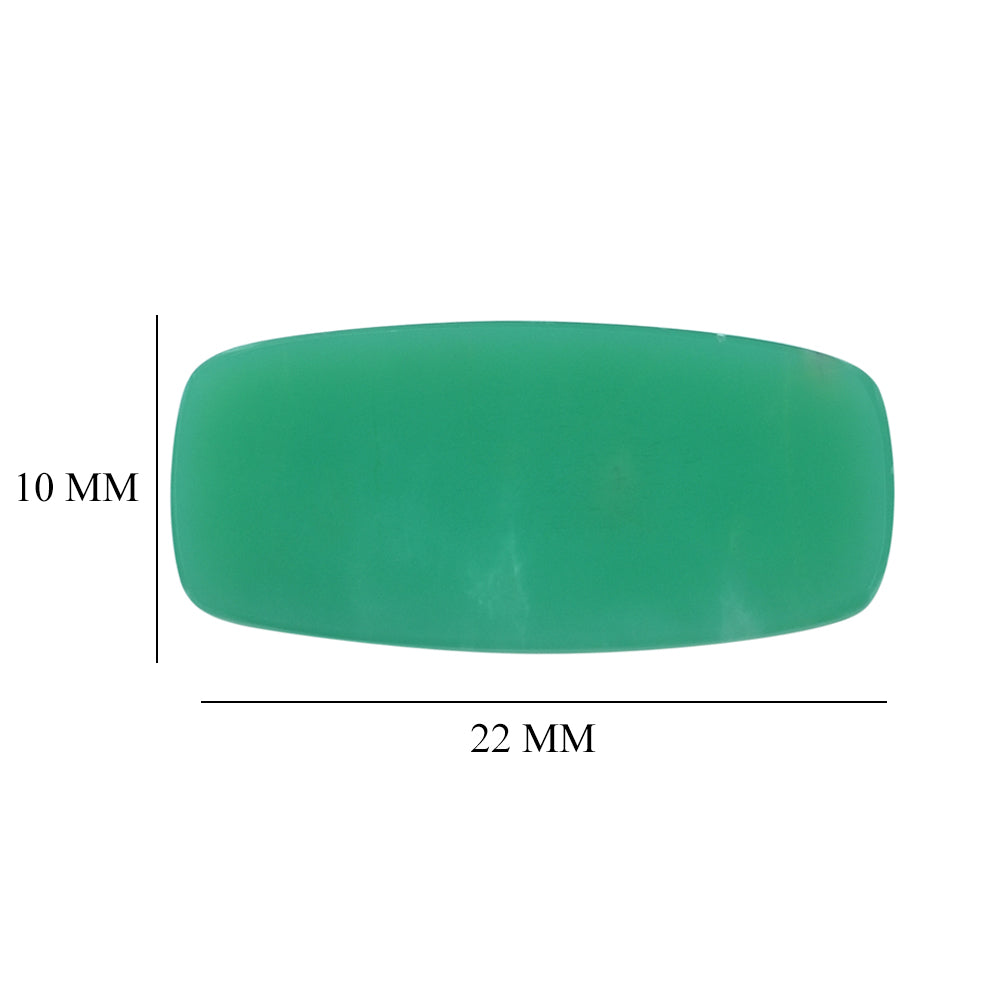 CHRYSOPRASE CUSHION PLATES 22X10MM 5.43 Cts.