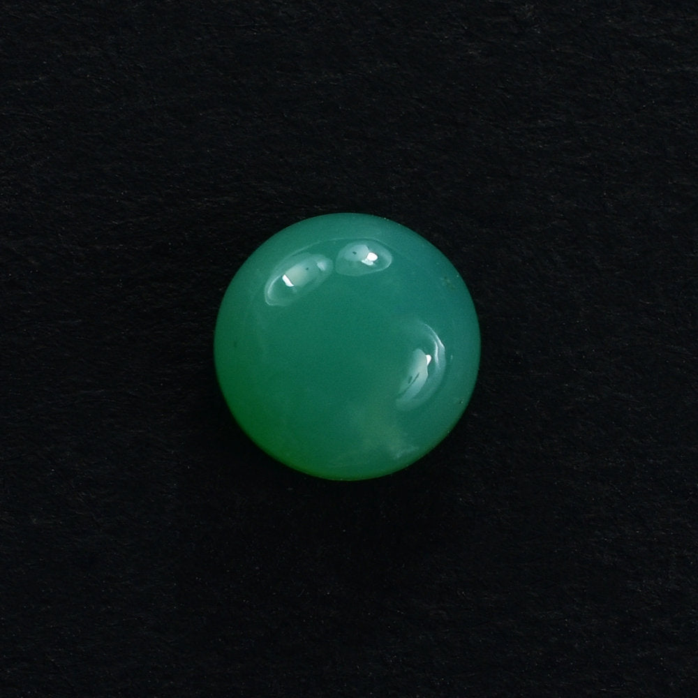 CHRYSOPRASE PLAIN ROUND CAB (AAA/CLEAN) (OPAQUE) 6X6MM 1.00 Cts.