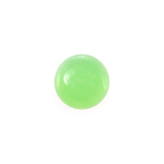 CHRYSOPRASE PLAIN ROUND CAB (A/SEMI-MILKY) (CLEAN) 5X5MM 0.56 Cts.